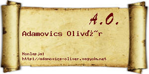 Adamovics Olivér névjegykártya